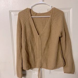 Size L Soft Knitted Brown Sweater